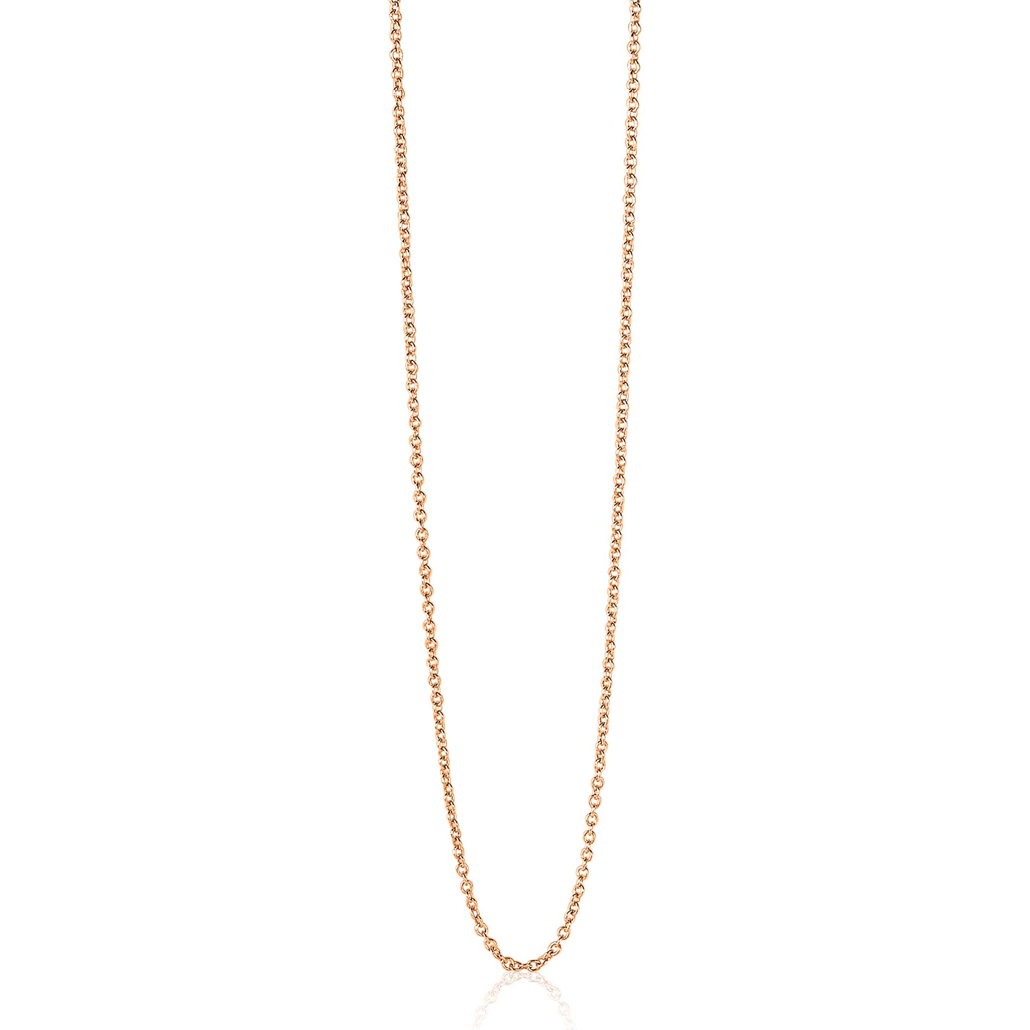 60cm ZINZI zilveren anker ketting rosé verguld ZILC-A60R