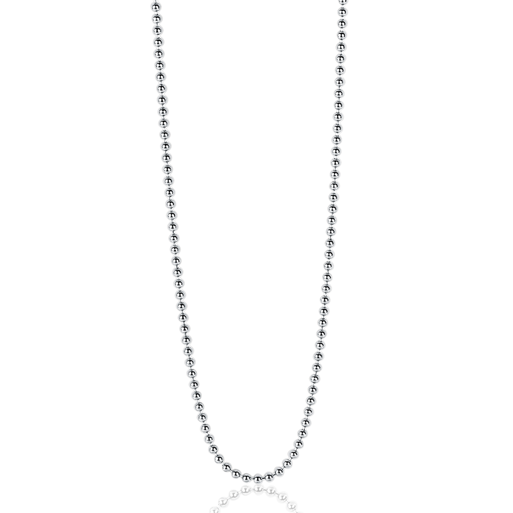 42cm ZINZI zilveren bolletjes ketting ZILC-B42