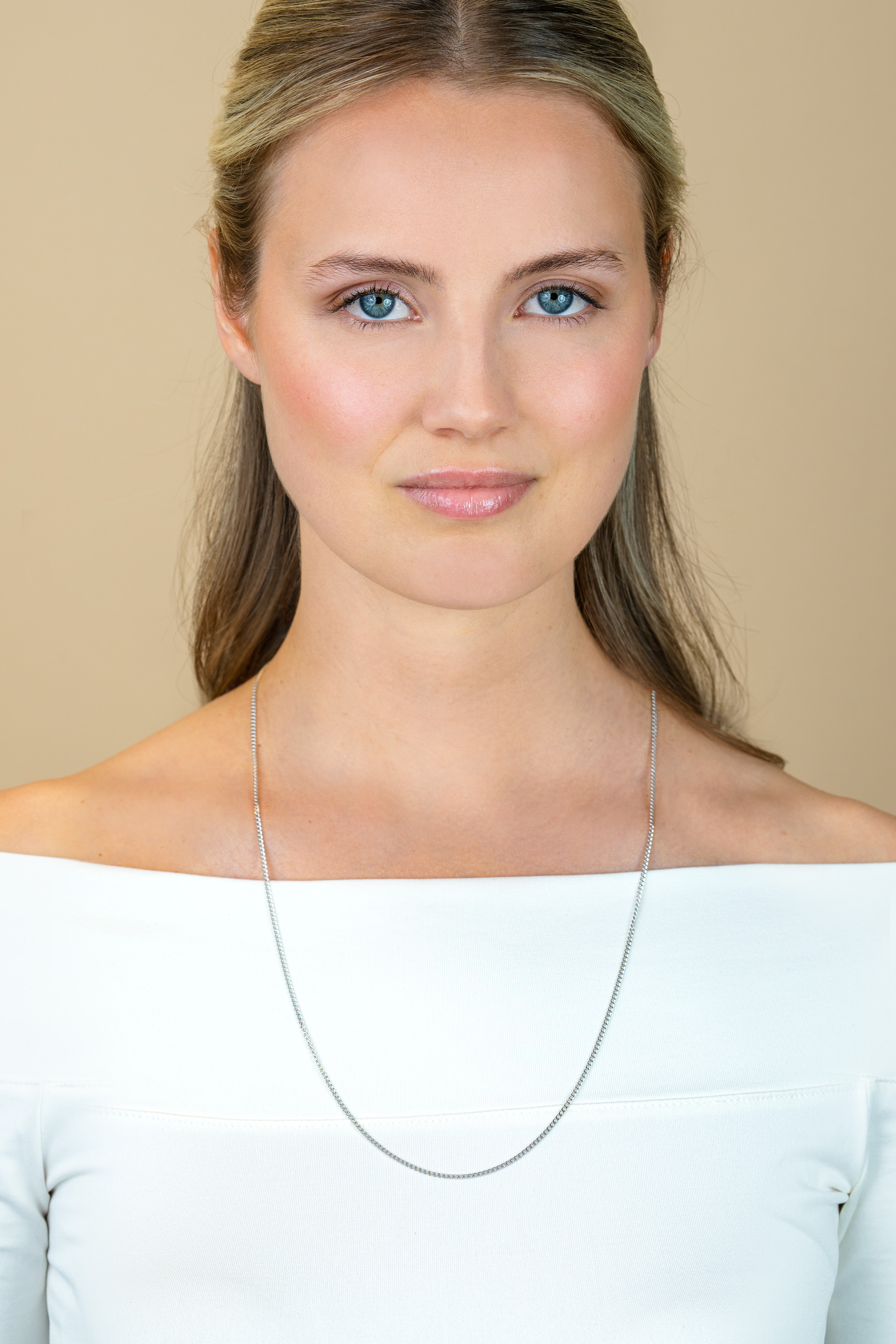 60cm ZINZI zilveren gourmet ketting. ZILC-G60