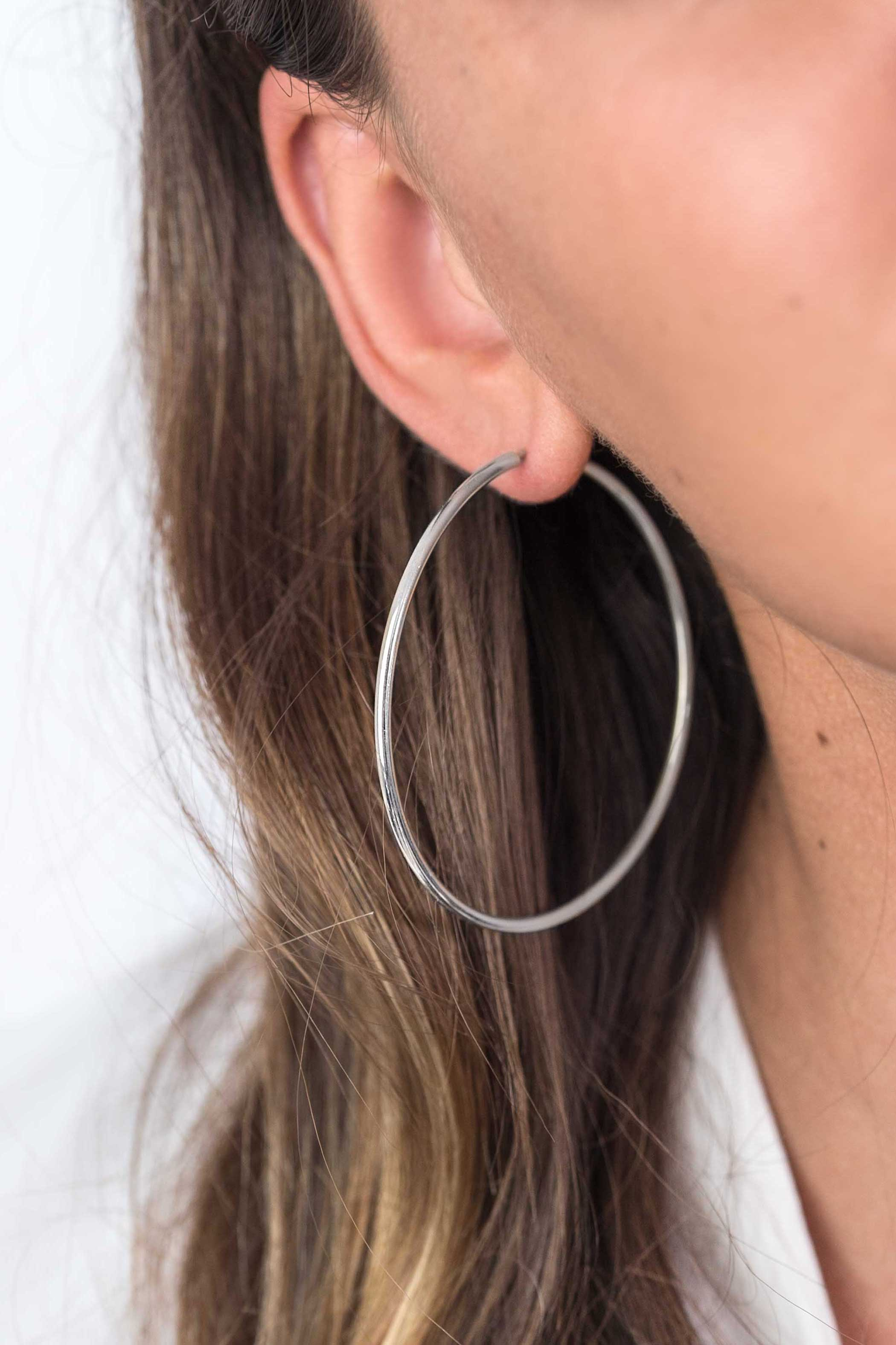 ZINZI zilveren oorringen 55 x 2mm glad ZIO437
