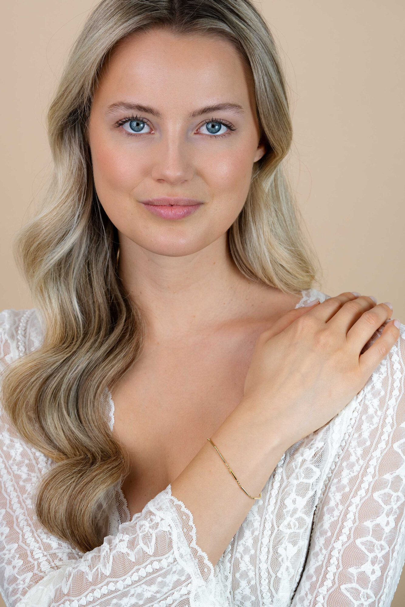 ZINZI zilveren fantasie armband 14K geel verguld staafjes ZIA1452G