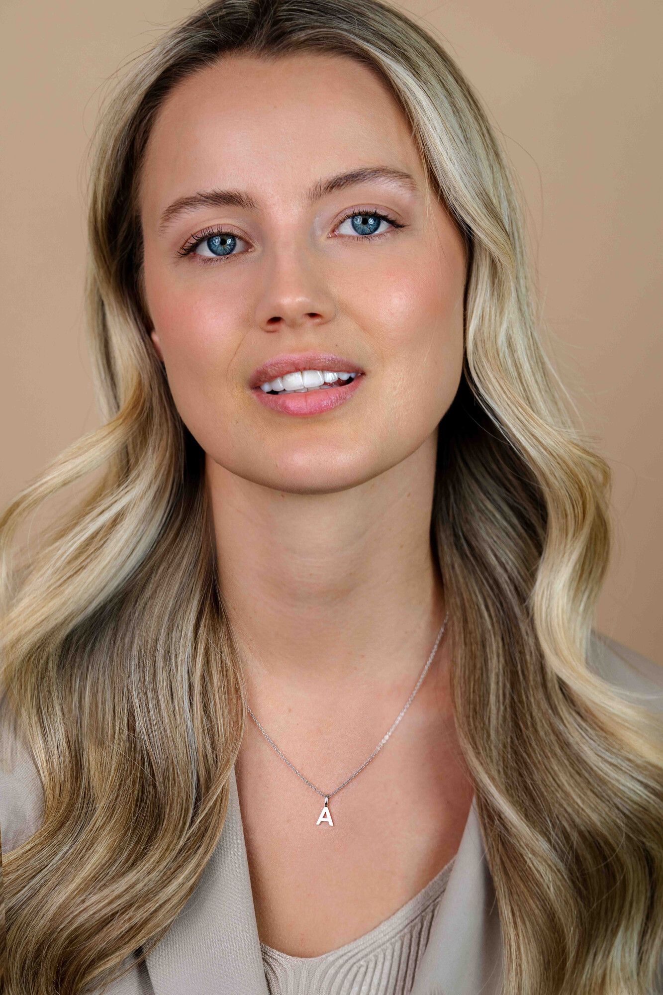 ZINZI zilveren letter hanger A ZIH2140A