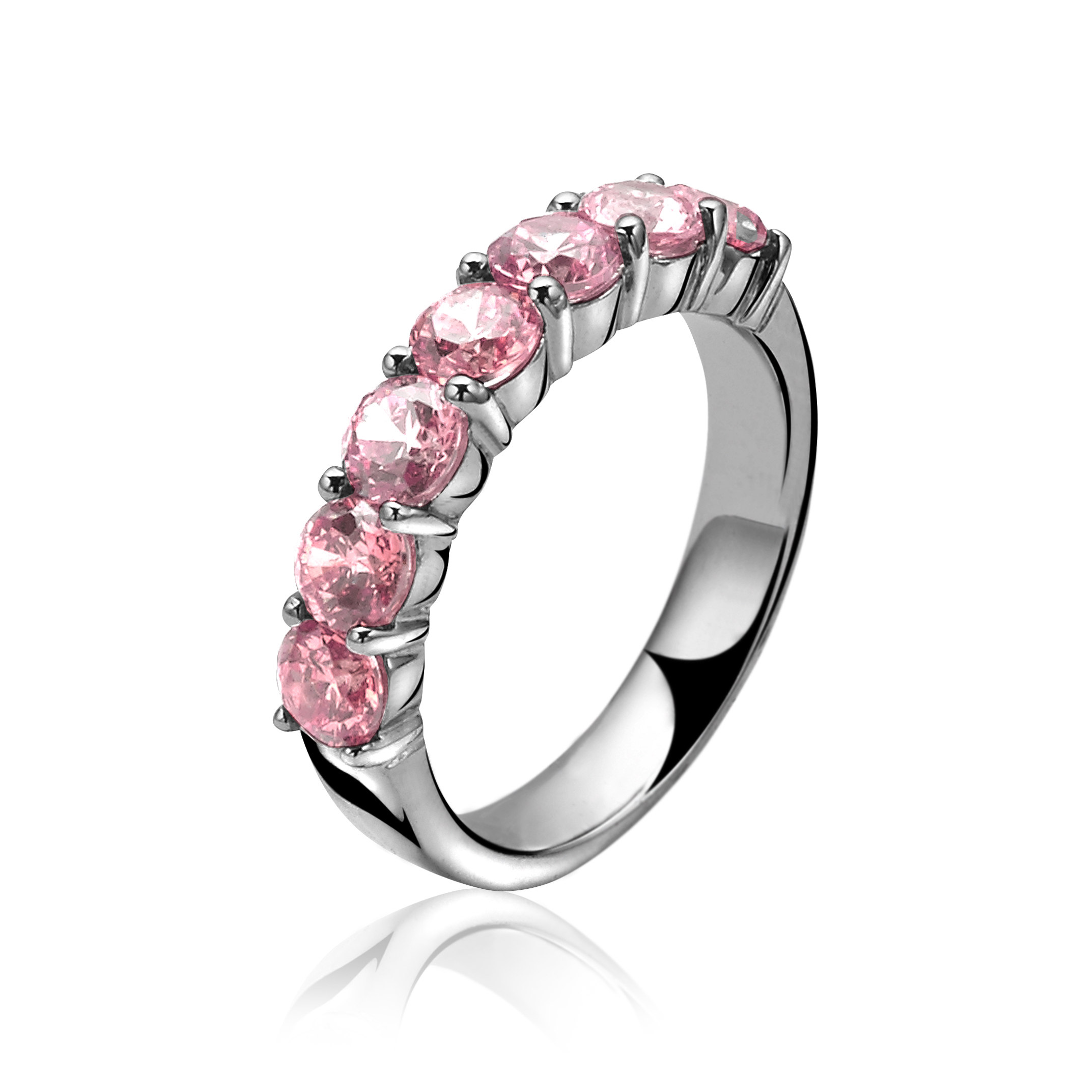 ZINZI zilveren ring roze ZIR1000R