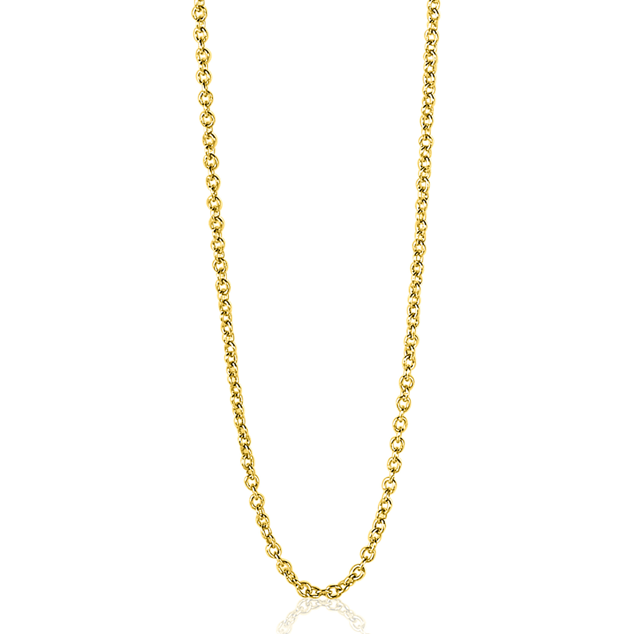 42cm ZINZI gold plated zilveren anker ketting ZILC-A42G