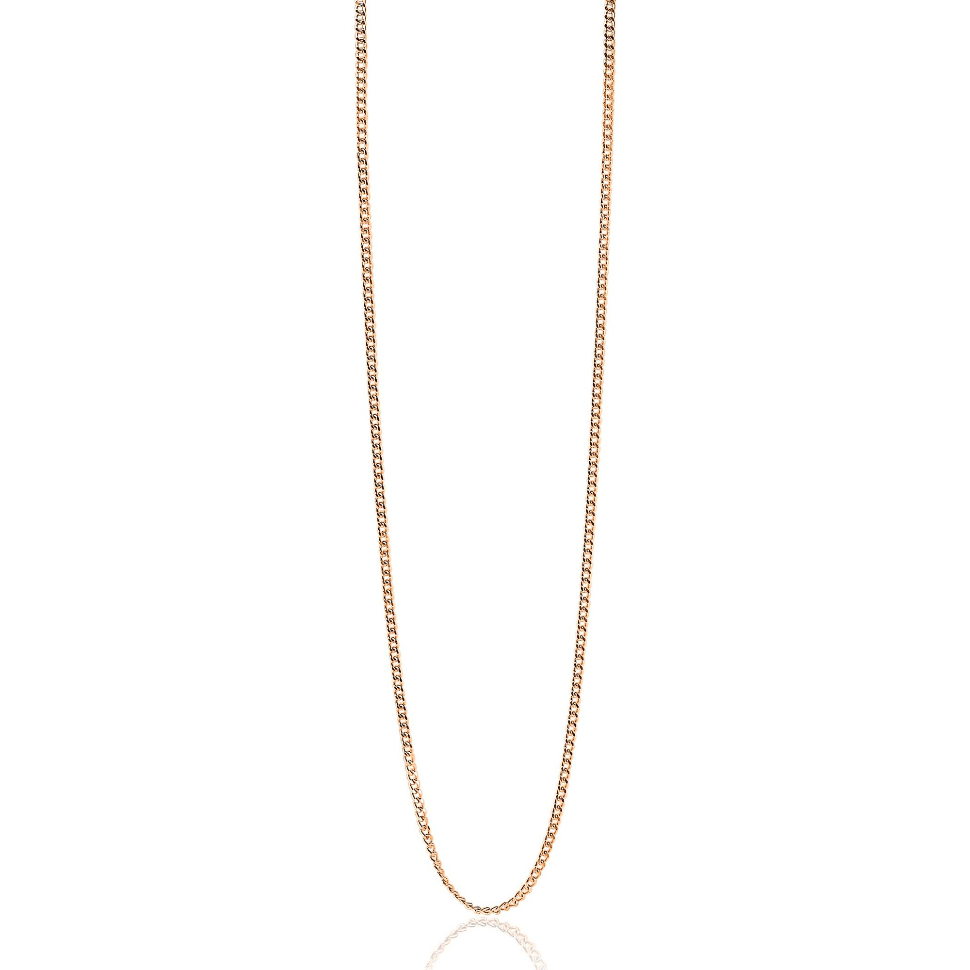 60cm ZINZI zilveren gourmet ketting rosé verguld ZILC-G60R