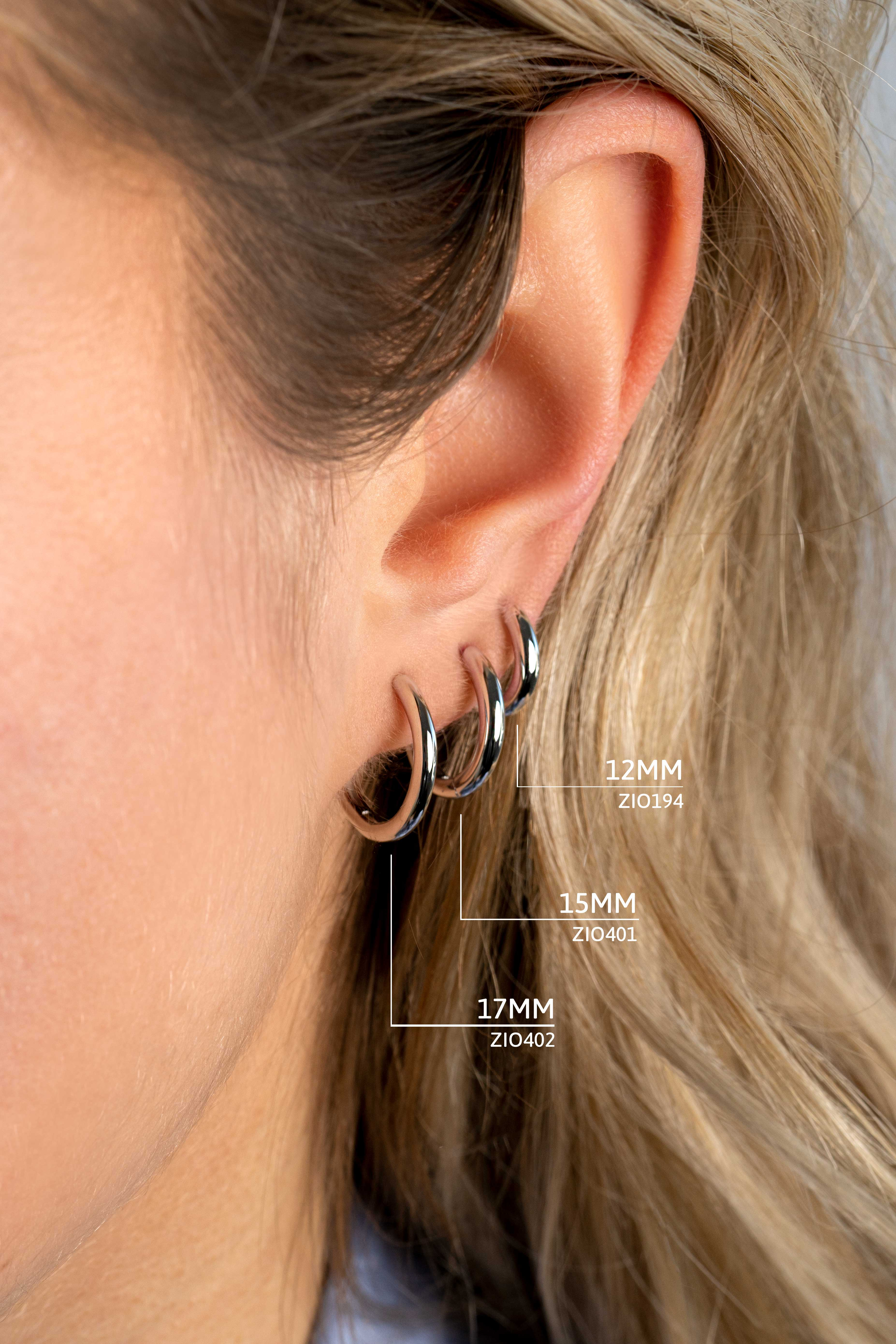 ZINZI zilveren oorringen 17 x 2mm glad met luxe klapsluiting ZIO402
