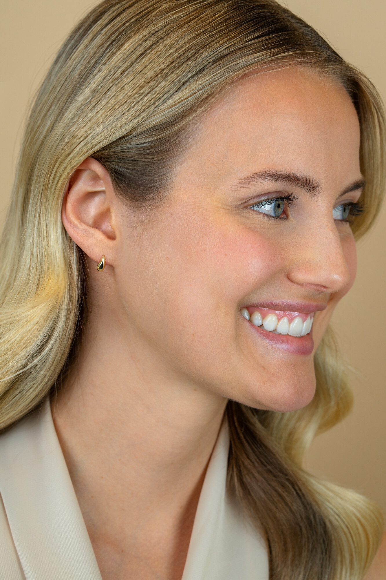 8,5mm ZINZI gold plated zilveren oorstekers druppelvorm ZIO2719G