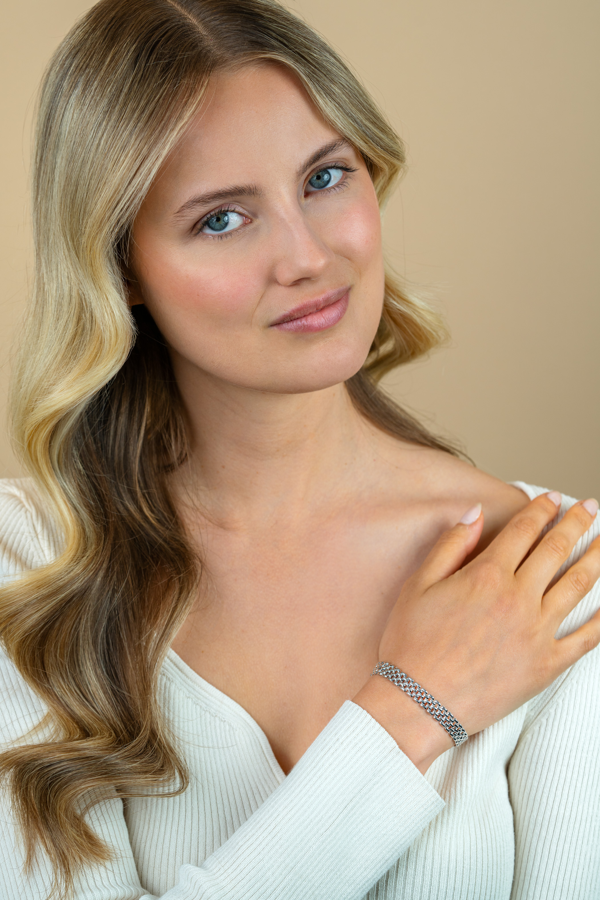 ZINZI zilveren armband met 8mm brede rolex-style schakel 16,5-20cm ZIA2289