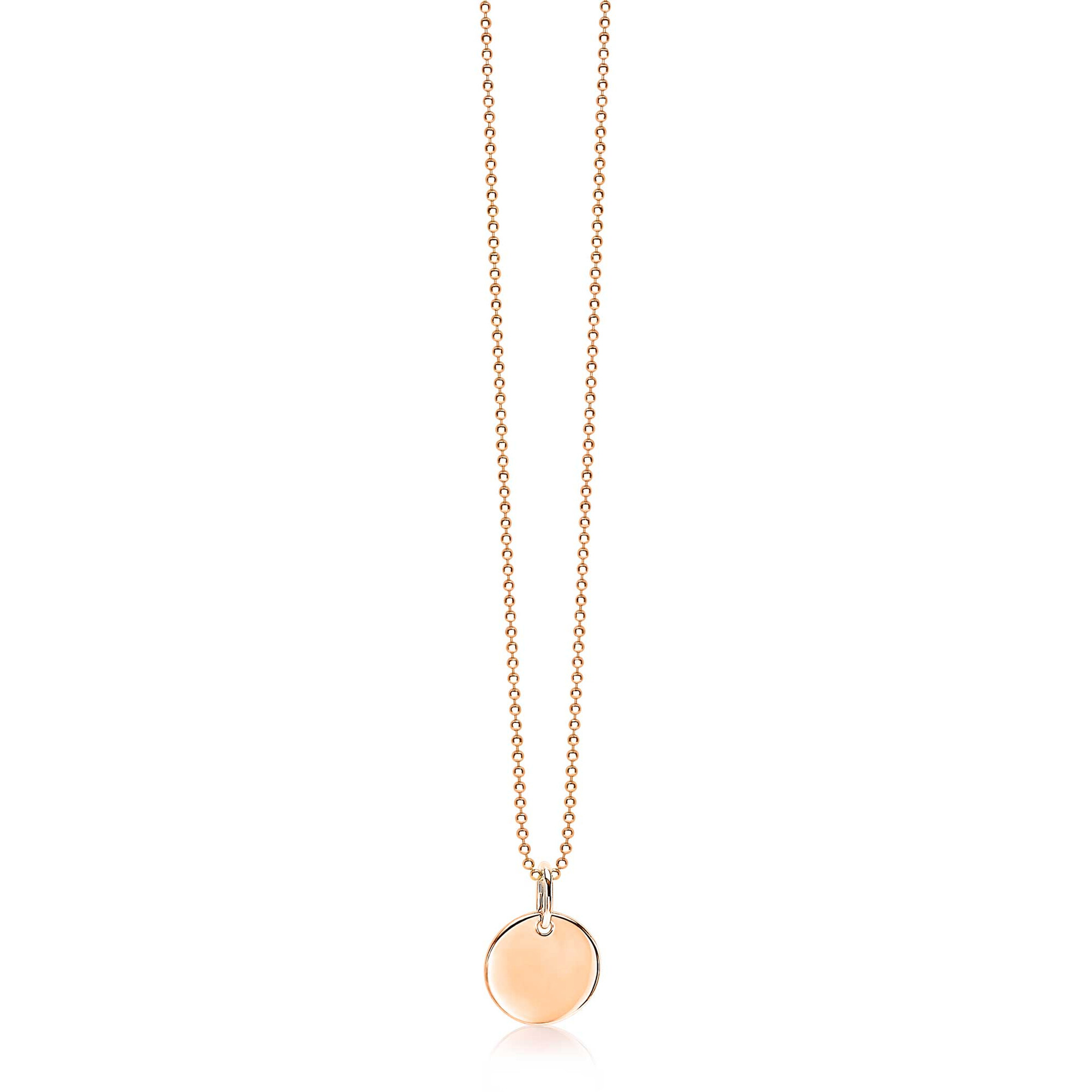 ZINZI zilveren hanger rosé verguld glad rond 12mm ZIH1825R (zonder collier)