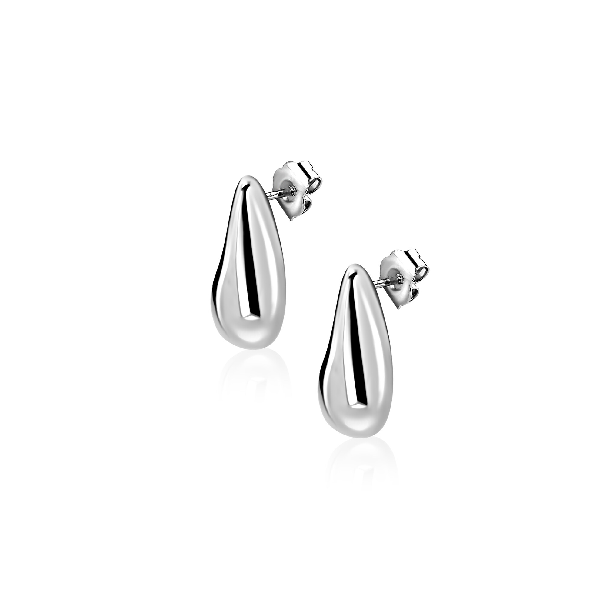 8,5mm ZINZI zilveren oorstekers druppelvorm  ZIO2719