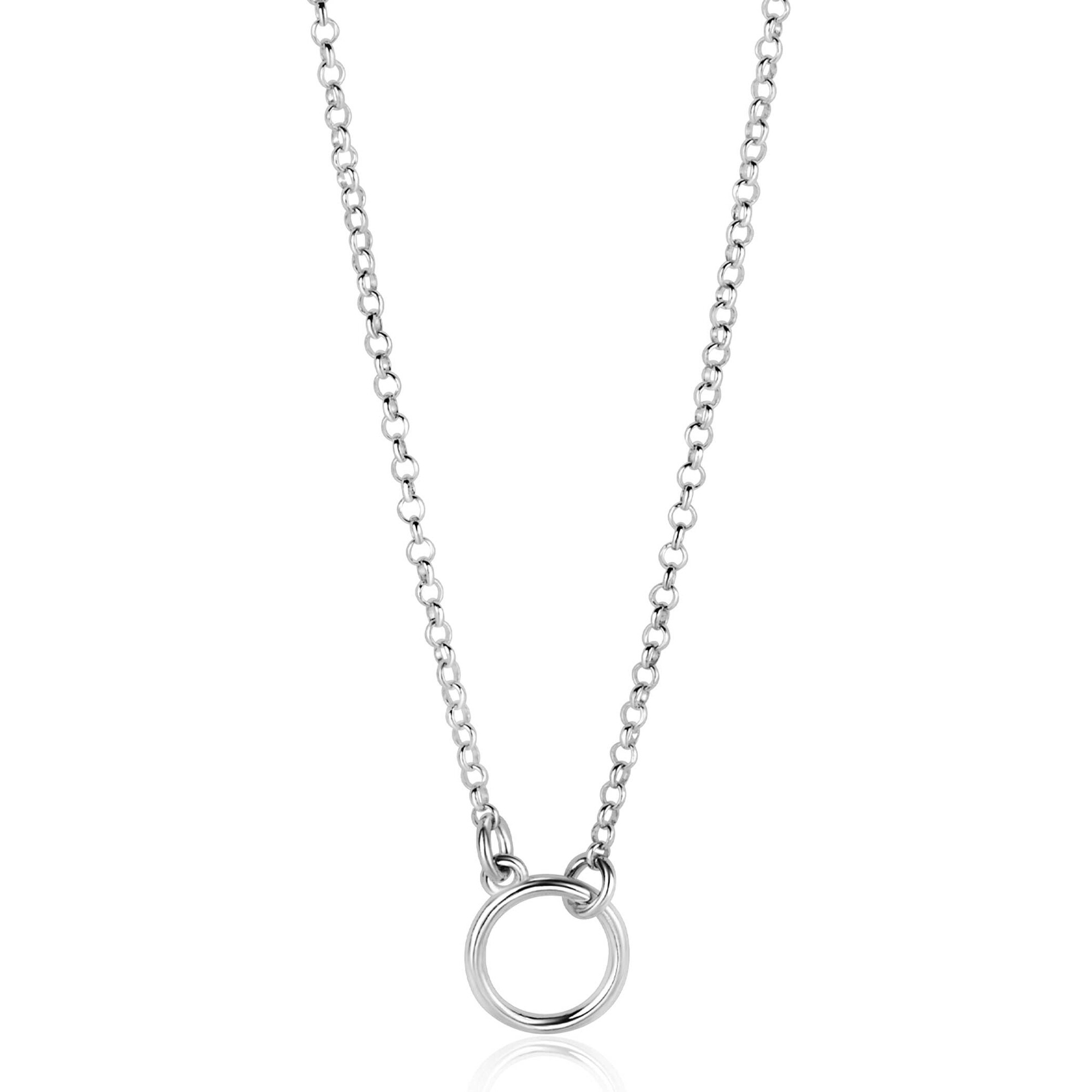 ZINZI zilveren ketting met open rondje 40-45cm ZIC2523