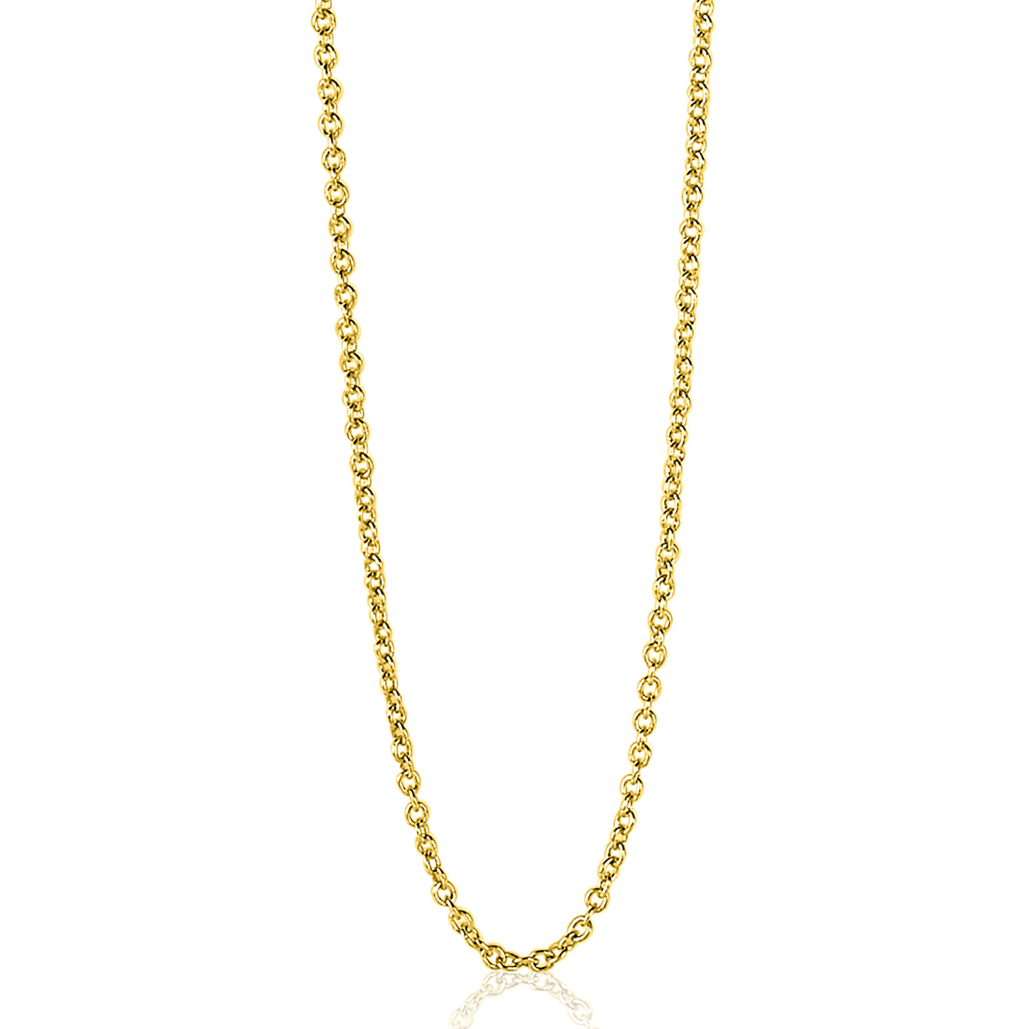 90cm ZINZI zilveren anker ketting geel verguld ZILC-A90G