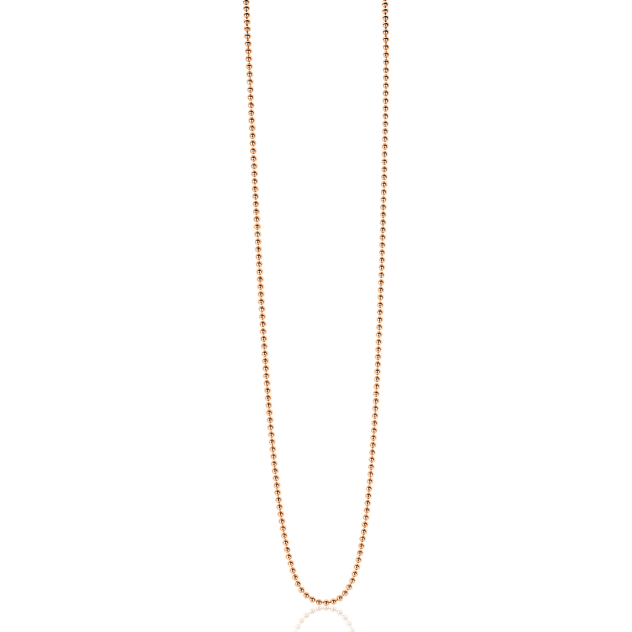 42cm ZINZI zilveren bolletjes ketting rosé verguld ZILC-B42R