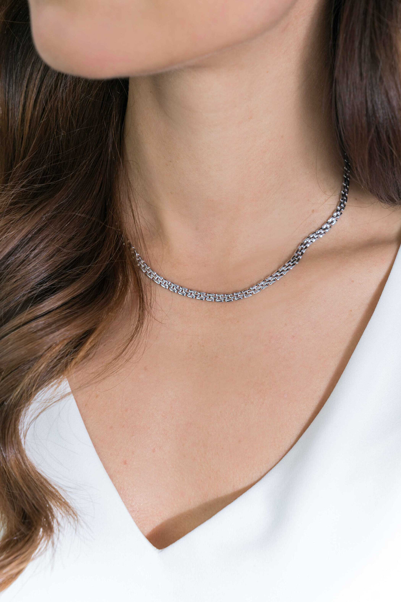 ZINZI zilveren collier rolexstyle schakel 4,5mm breed 43cm ZIC2148