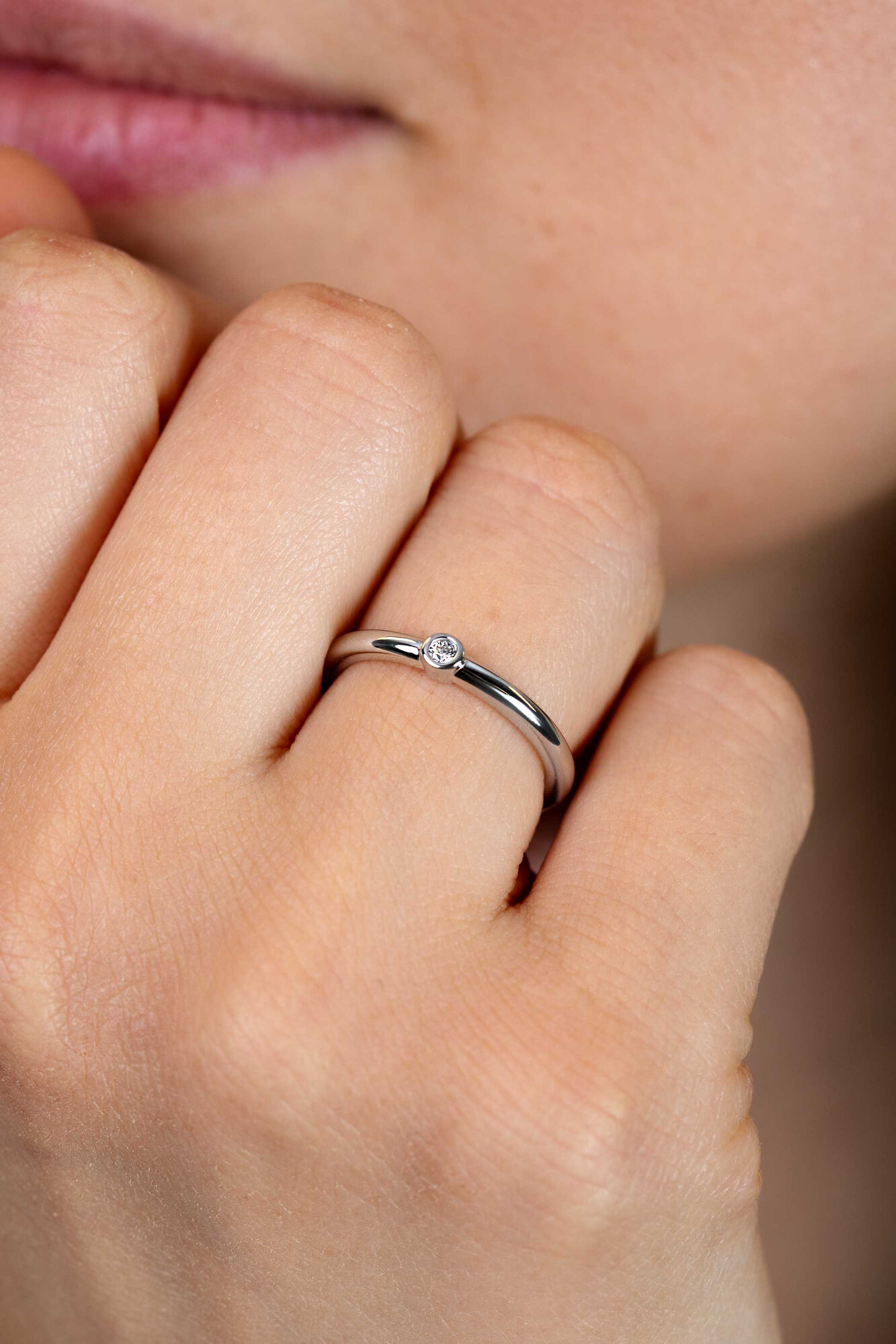 ZINZI zilveren aanschuifring glad wit 3mm ZIR1673