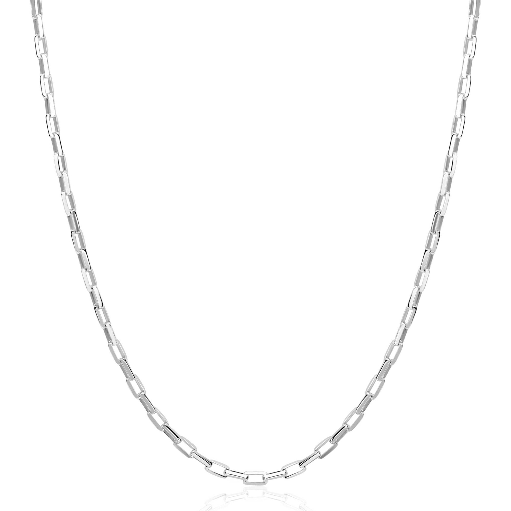 ZINZI zilveren paperclip schakel ketting (2,2mm breed) 42-45cm ZIC2845