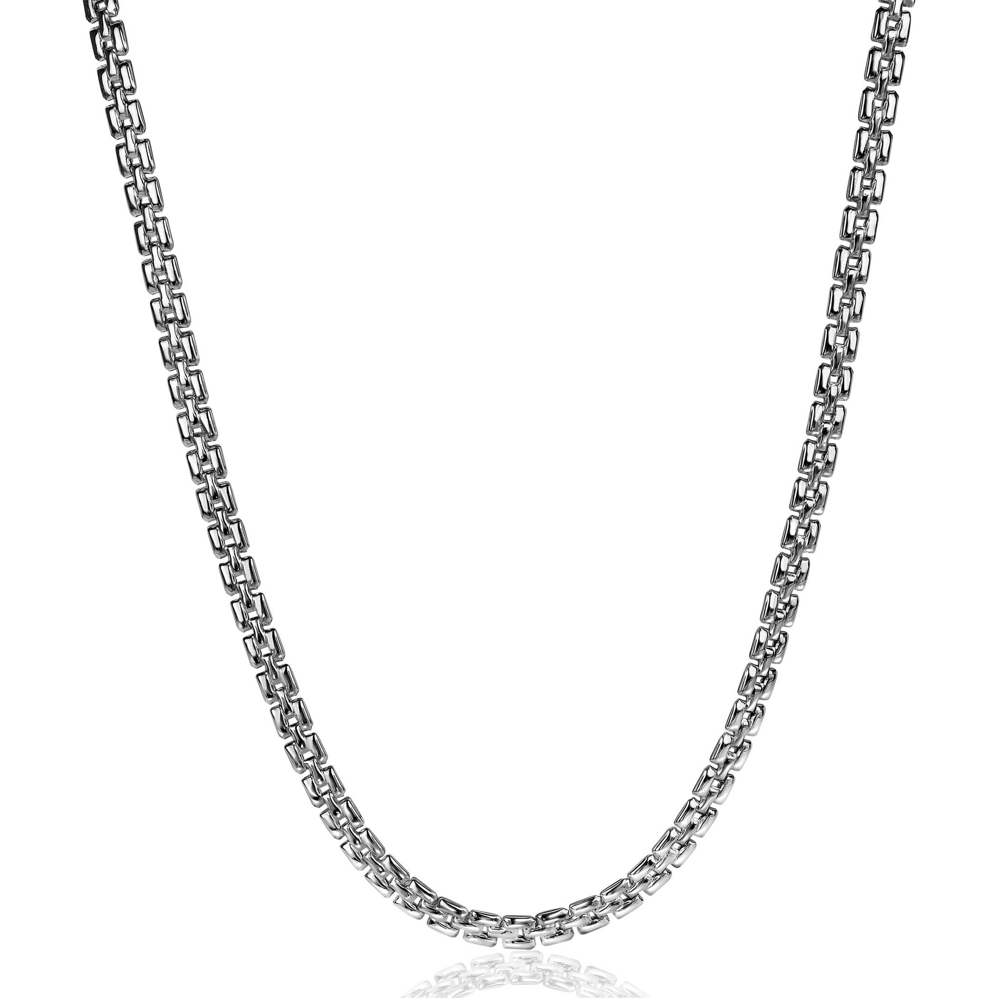 ZINZI zilveren collier rolexstyle schakel 4,5mm breed 43cm ZIC2148