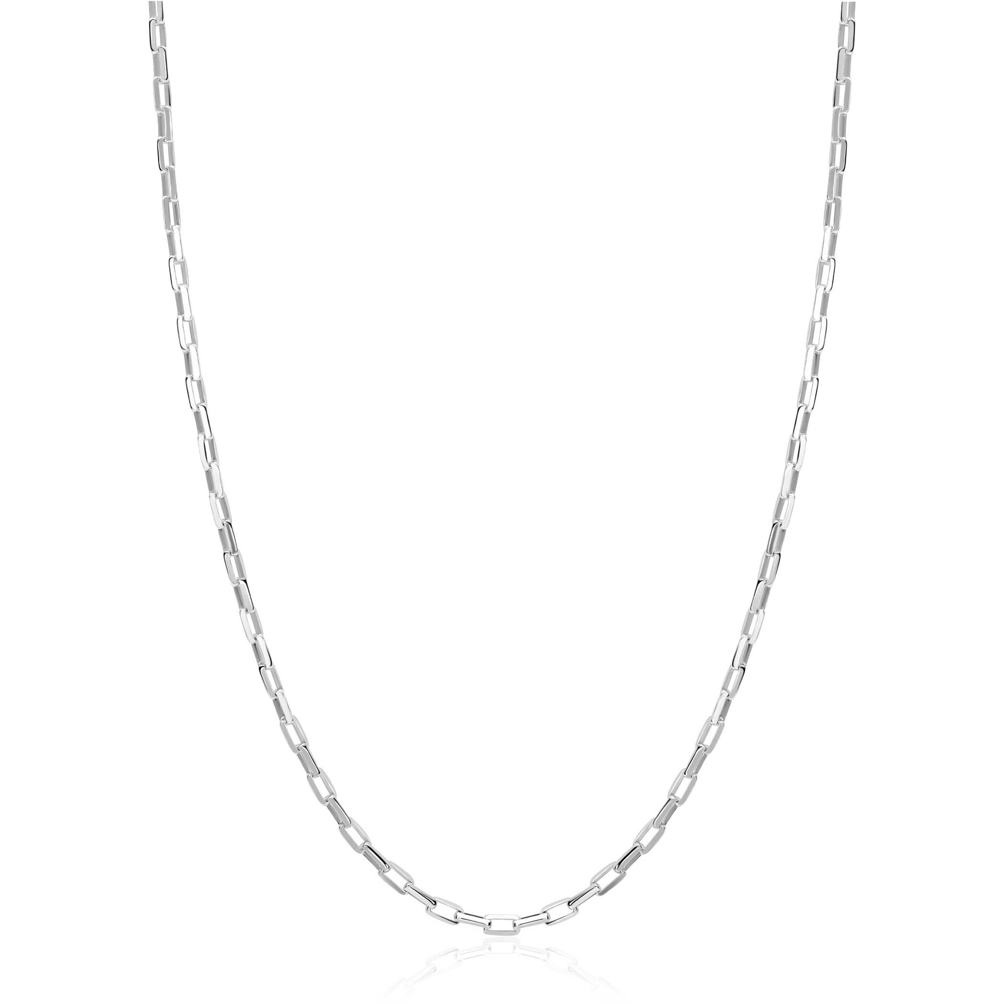ZINZI zilveren paperclip schakel ketting (2,2mm breed) 42-45cm ZIC2845