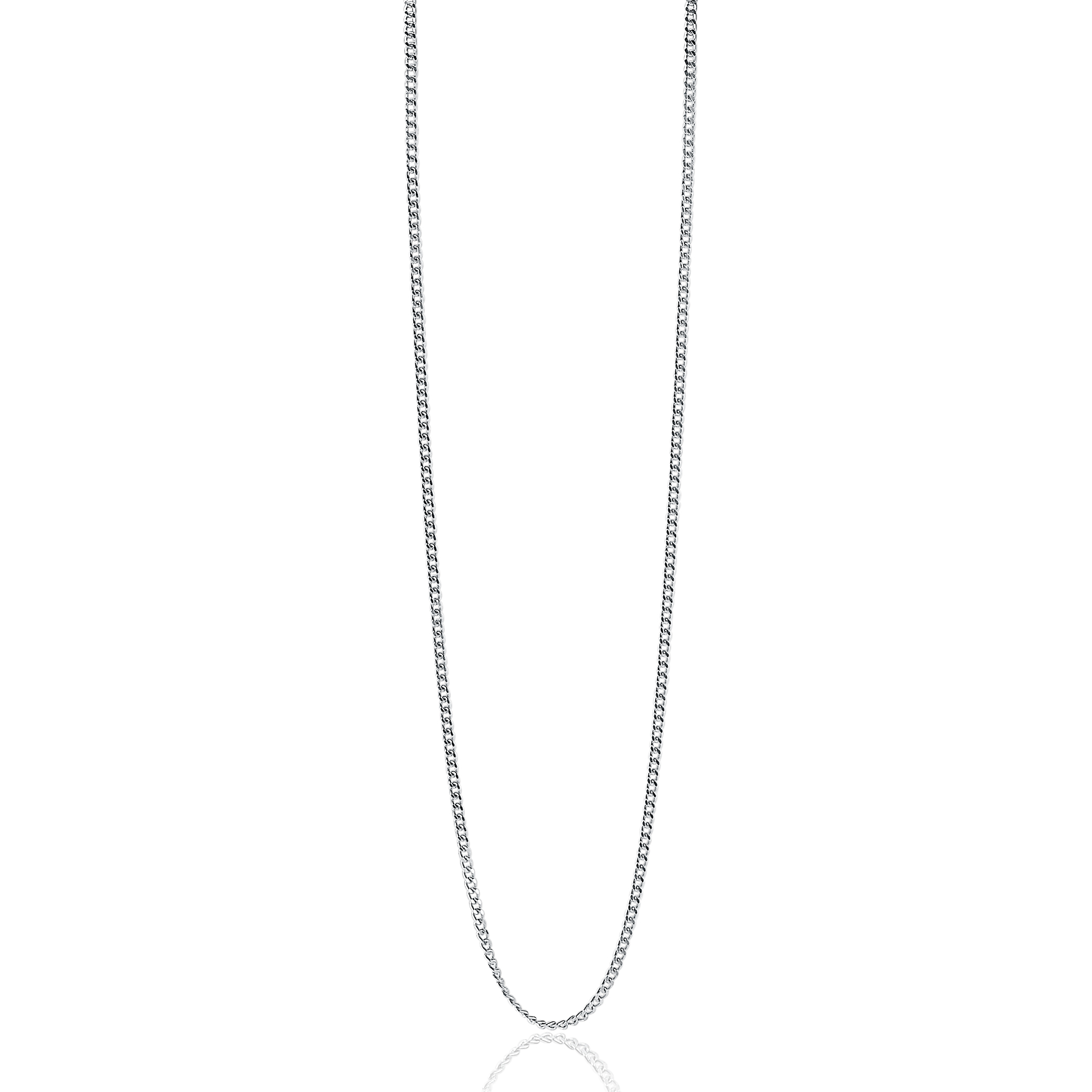 70cm ZINZI zilveren gourmet ketting. ZILC-G70