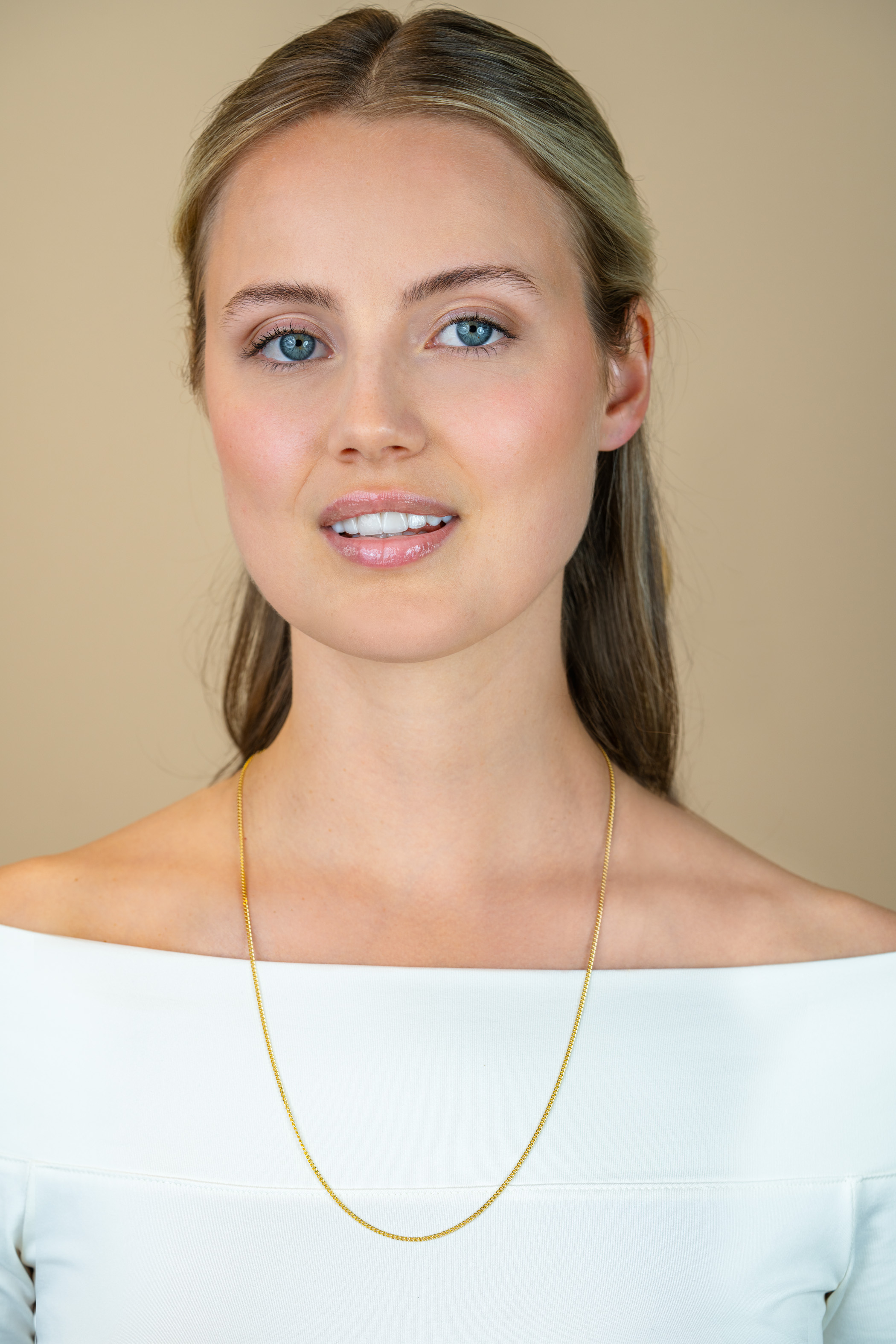 60cm ZINZI zilveren gourmet ketting gold plated. ZILC-G60G