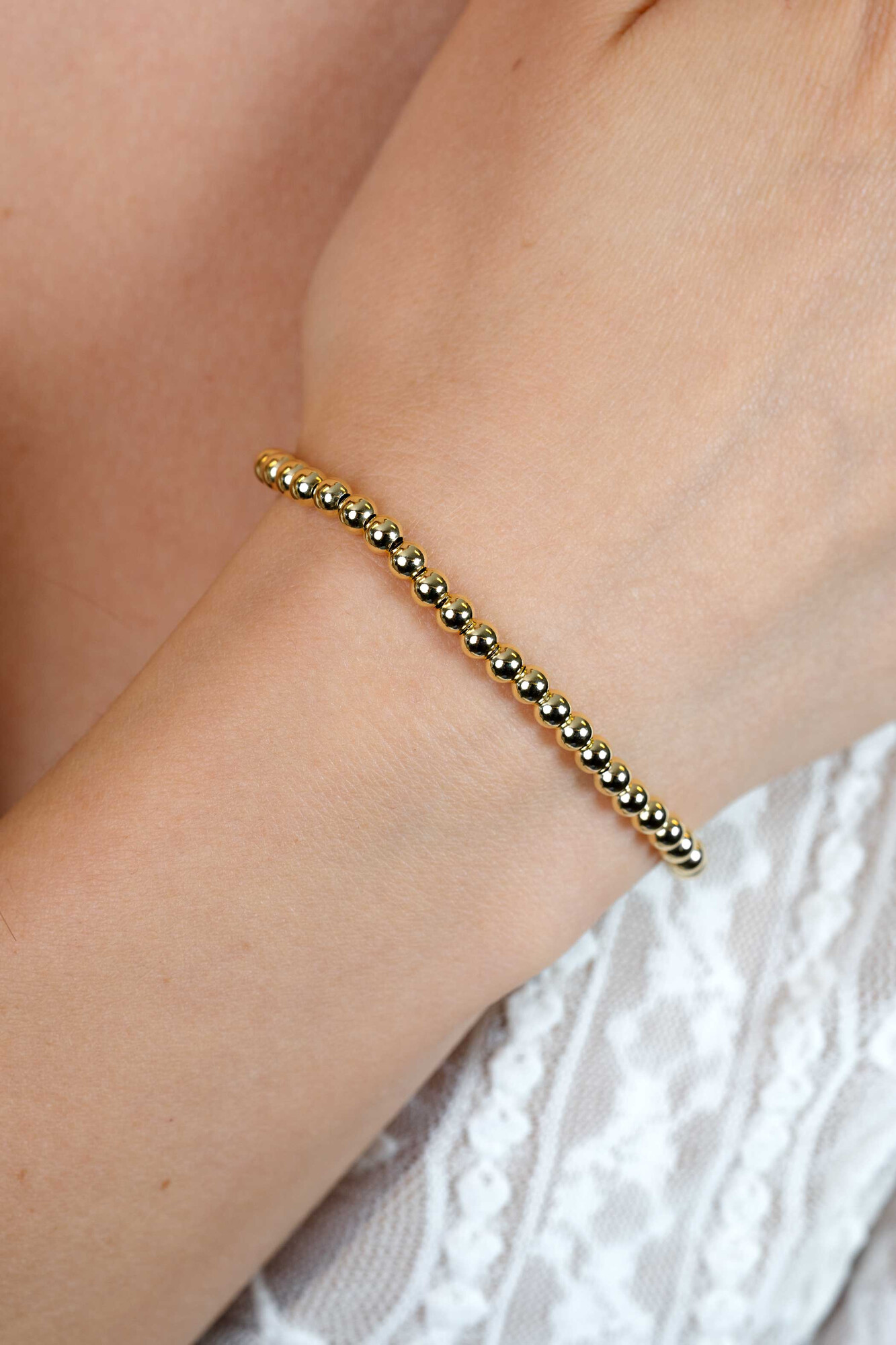 ZINZI zilveren jasseron armband geel verguld 5mm breed 19cm ZIA1009G