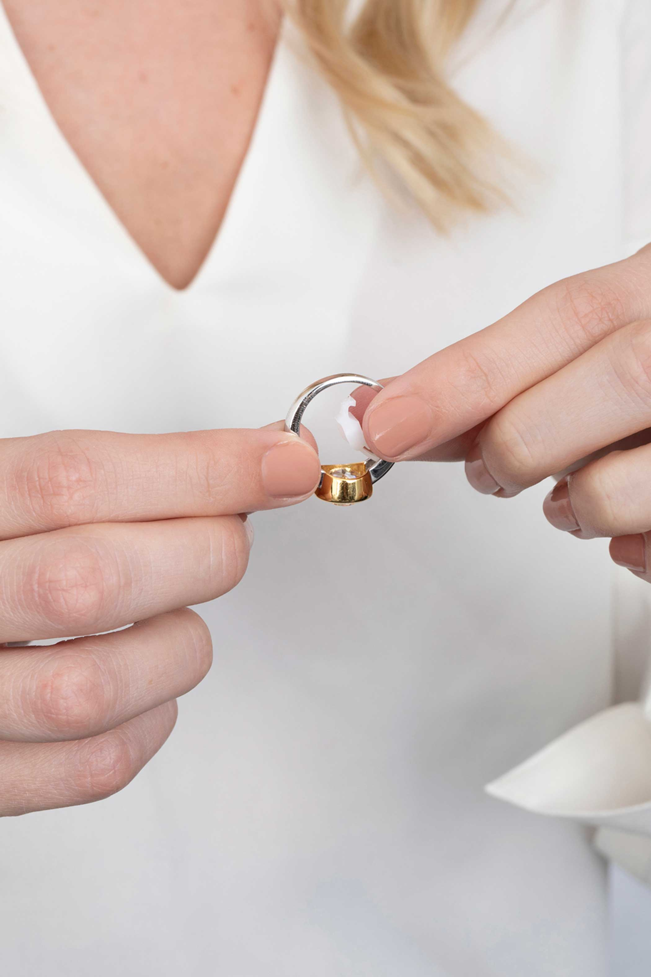 ZINZI zilveren wisselring geel verguld rond ZIR2