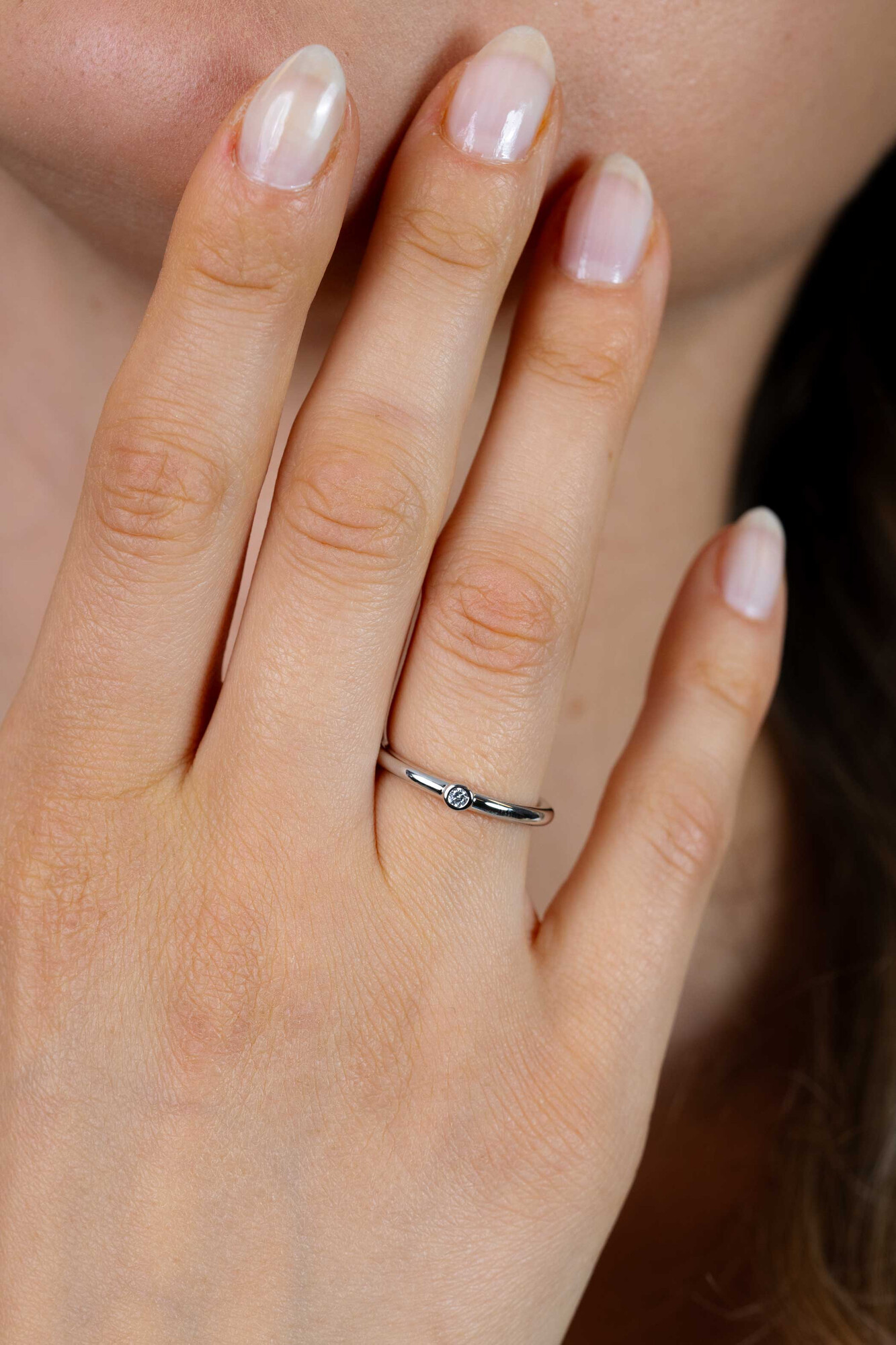 ZINZI zilveren aanschuifring glad wit 3mm ZIR1673