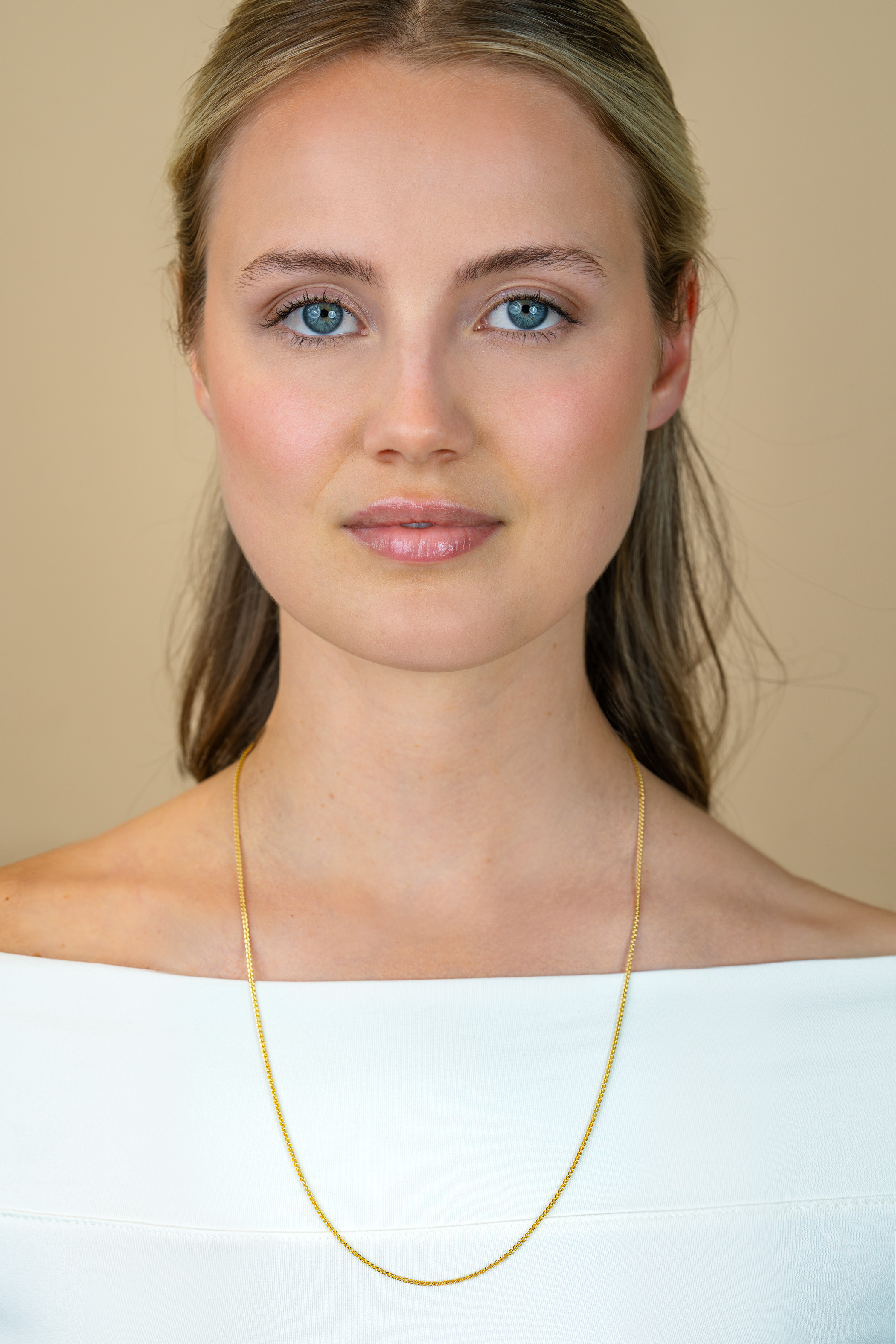 60 cm ZINZI zilveren palmier ketting geel verguld ZILC-P60G