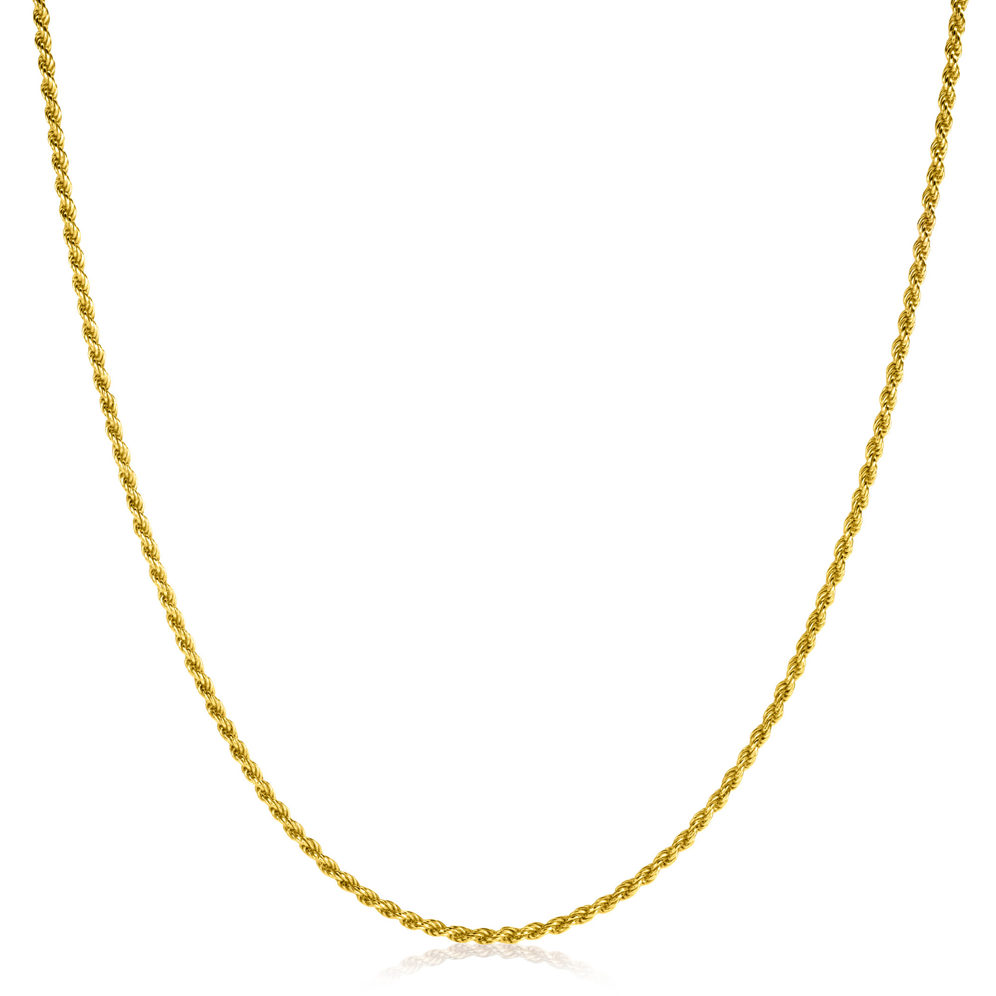 80cm ZINZI gold plated zilveren koord ketting ZILC-K80G