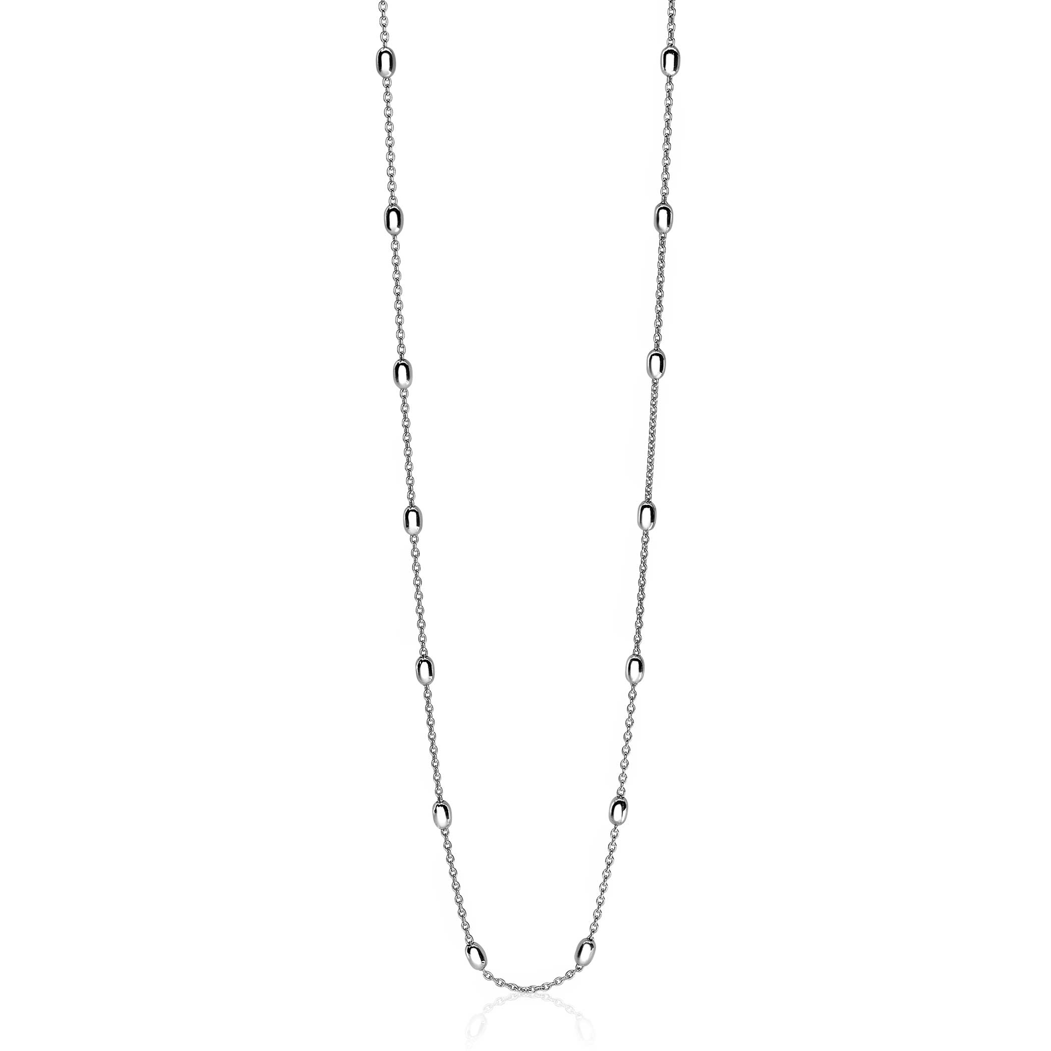 ZINZI zilveren fantasie collier ovaal 42-45cm ZIC1655