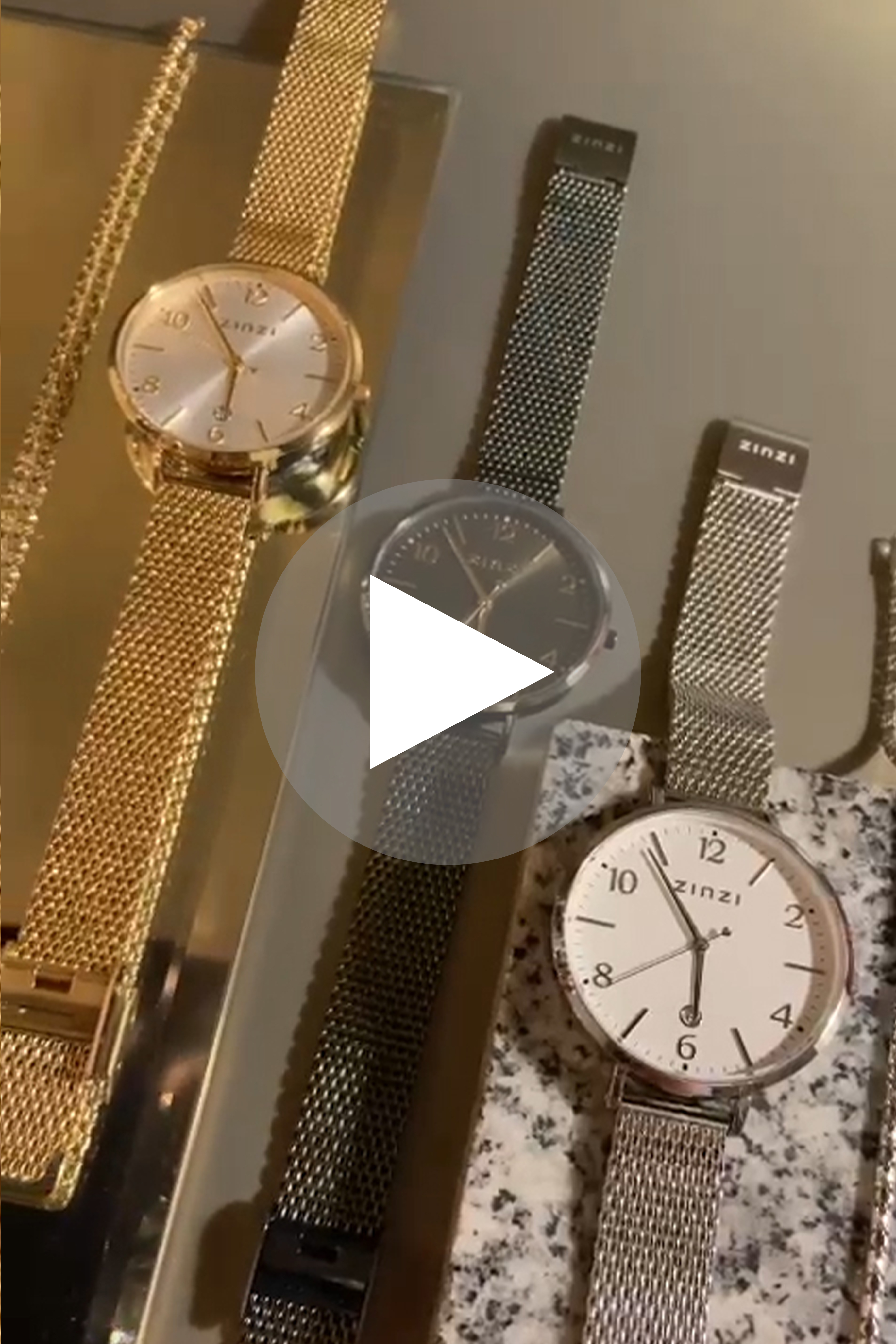 ZINZI horloge SOPHIE witte wijzerplaat met datum, stalen kast 38mm, stalen mesh band 14mm ZIW1406
