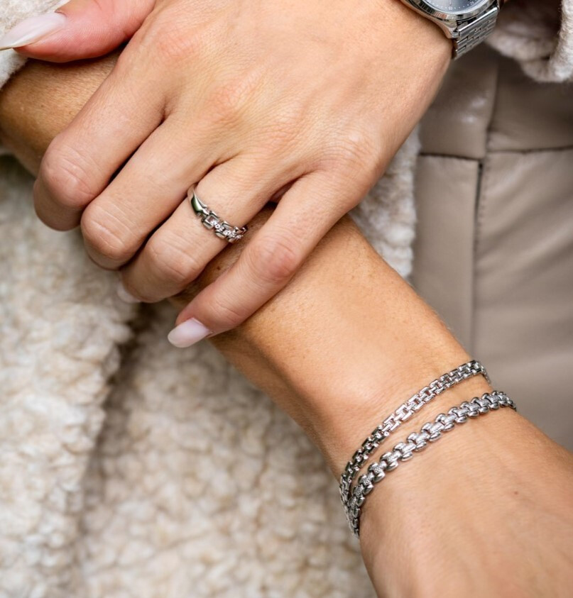 ZINZI zilveren luxe armband met rolex-style schakels 5mm ZIA1997