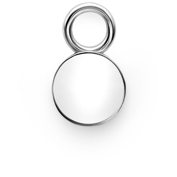 ZINZI zilveren oorbedels rond 8mm ZICH2345 (zonder oorringen)