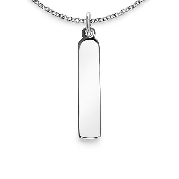 ZINZI zilveren hanger 32mm langwerpige plaat ZIH2213 (zonder collier)