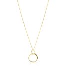 ZINZI Gold 14 karaat gouden collier met verbonden ronde vormen 42-45cm ZGC576
