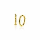 ZINZI Gold 14 krt gouden oorringen (10mm) met gedraaide buis en voorzien van een luxe scharniersluiting. De oorringen zijn 10mm lang en hebben een buisbreedte van 1,3mm. Vervaardigd van geheel 14 karaat goud (585).

