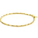 ZINZI Gold 14 krt gouden armband met stoere rechthoekige staafjes (2mm breed) met vierkante buis 18cm ZGA452
