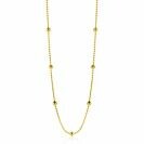 ZINZI Gold 14 krt gouden bolletjes collier 3mm breed, lengte 43cm ZGC311