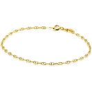 ZINZI Gold 14 karaat gouden massieve marine schakelarmband 2mm breed 18,5cm ZGA577
