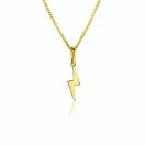 ZINZI Gold 14 karaat gouden hanger met glimmende bliksemschicht 18mm ZGH402 (zonder collier)