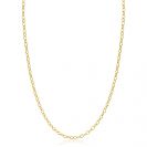 ZINZI Gold 14 krt gouden ketting met bewerkte ovale schakels 3mm breed 45cm ZGC538
