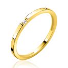 ZINZI Gold 14 krt gouden ring (1,6mm breed) bezet met witte zirconia ZGR561
