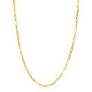 ZINZI Gold 14 krt gouden collier 45cm met trendy paperclip/closed for ever schakels 3mm breed ZGC346