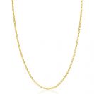 ZINZI Gold 14 karaat gouden massieve ketting met glanzende fantasie plaatjes 1,7mm breed 41-43cm ZGC497
