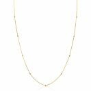 ZINZI Gold 14 krt gouden schakelkettinkje met bolletjes 1,5mm breed, lengte 42-45cm ZGC502
