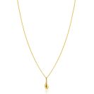 15mm ZINZI Gold 14 krt gouden hanger met organische druppelvorm ZGH558 (zonder collier)
