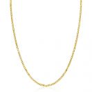 ZINZI Gold 14 karaat gouden massieve gourmet ketting met valkenoog schakels 2mm breed 41-43cm ZGC498

