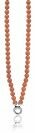 Zinzi zilveren ketting oranjekoraal 45cm ZIC401K-S