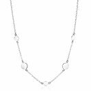 ZINZI zilveren ketting met gladde ronde plaatjes, afwisselend in grootte 42-45cm ZIC-BF89