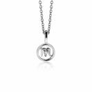 9mm ZINZI zilveren Schorpioen sterrenbeeldhanger bezet met witte zirconia ZIH-SCH (zonder collier)